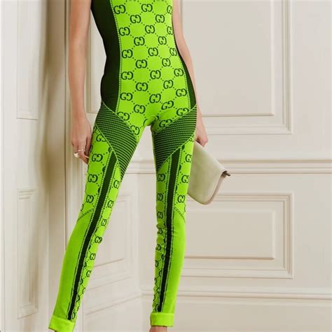 lime green gucci jumpsuit|gucci style jumper dress.